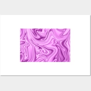 Purple Fluid abstract Posters and Art